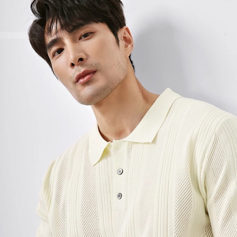 Ausgehöhltes Ansteck-Strick Herrenmode