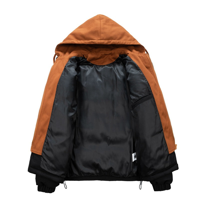 Casual Kapuzenjacke - Mit Gefütterter Zweiteiliger Baumwolljacke