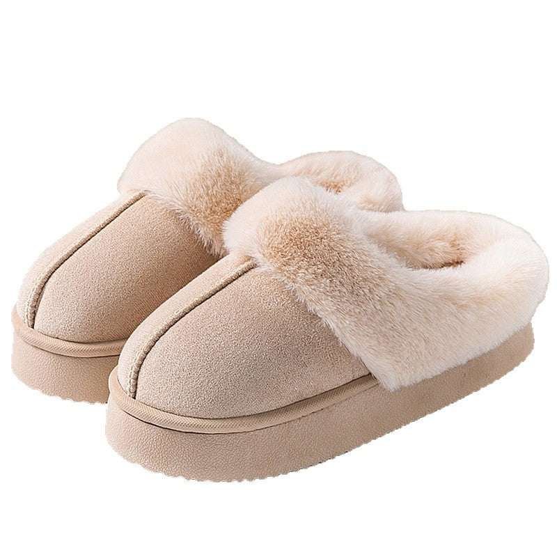 Indoor Warm Anti-slip Thick Sole Deodorant Couple Cotton Slippers