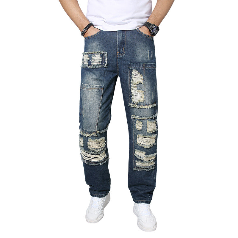 Gerade Faltenresistente Lockere Casual Jeans für Herren
