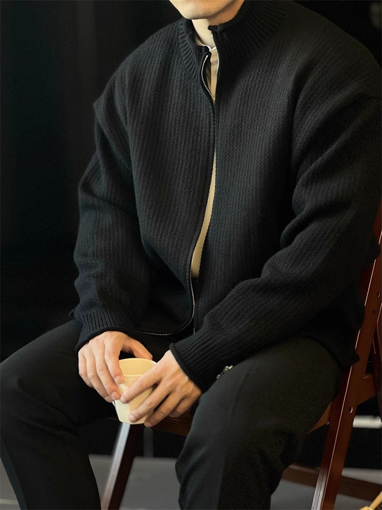 Vintage Strickjacke mit Stehkragen