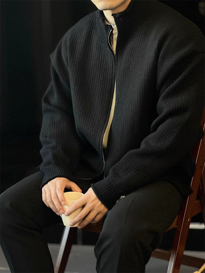 Vintage Strickjacke mit Stehkragen