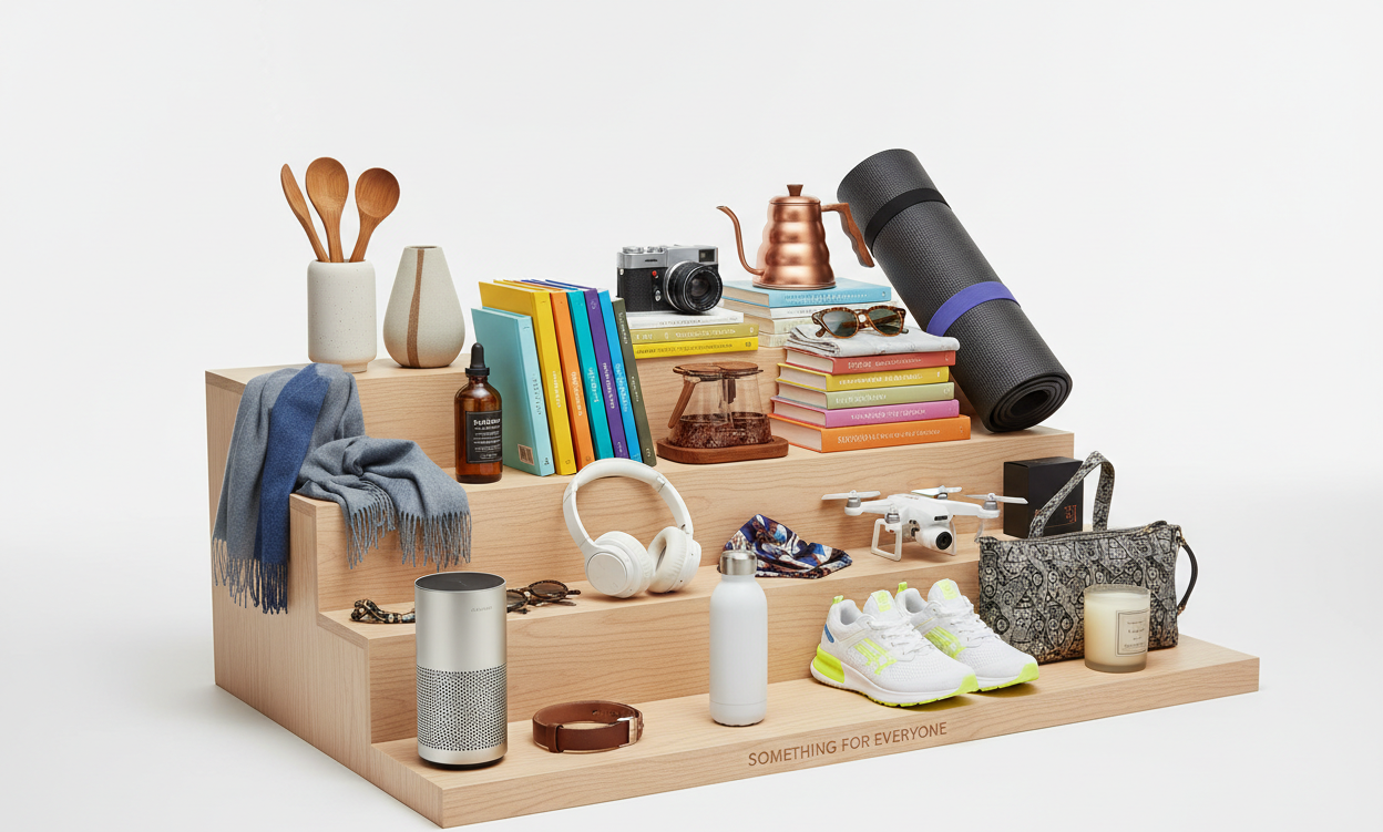 Es muss ein bild sein was zeig das wie eine vielvalt an produkte haben, die qualität haben und das wir alles haben für jedermann