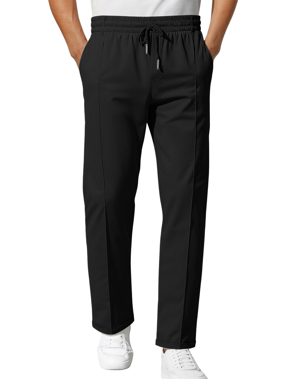 Einfarbige Casual Einfache Herren Slim Fit Tapered Hose