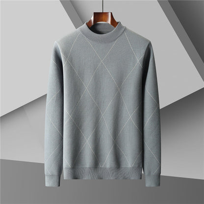 Round Neck Trend Loose Leisure Warm Long Sleeve Men's Sweater