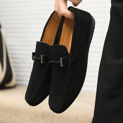 Leichte Herren Slip-on Freizeitschuhe – Atmungsaktives Canvas – Komfortable Loafer mit spitzer Zehenpartie