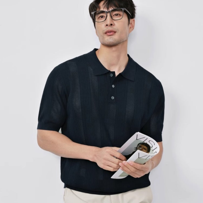 Ausgehöhltes Ansteck-Strick Herrenmode