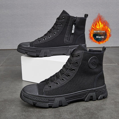 Atmungsaktive High-Top-Seitenreißverschluss-Stiefel